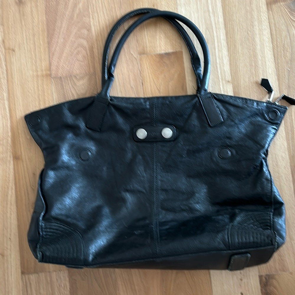 Alexander McQueen Black Leather Tote Bag